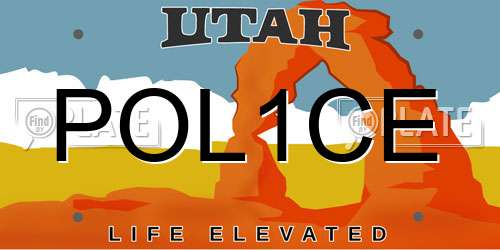 POL1CE Utah License Plate