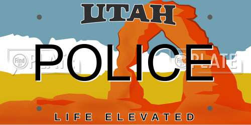 POLICE Utah License Plate