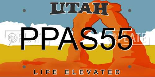 PPAS55 Utah License Plate