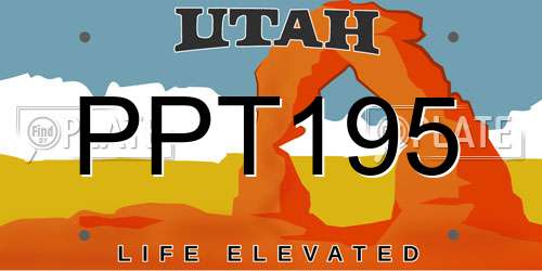 PPT195 Utah License Plate