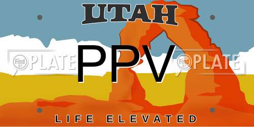 PPV Utah License Plate