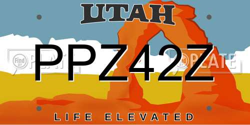 PPZ42Z Utah License Plate