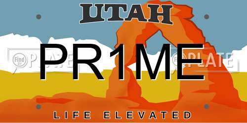 PR1ME Utah License Plate