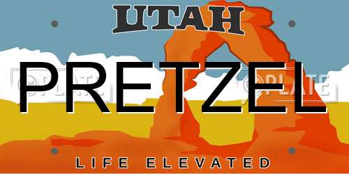 PRETZEL Utah License Plate