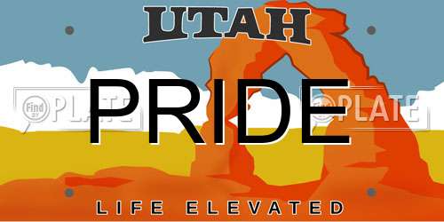PRIDE Utah License Plate