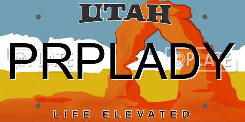 PRPLADY Utah License Plate