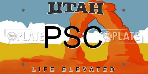 PSC Utah License Plate