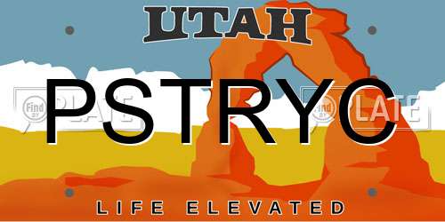PSTRYC Utah License Plate