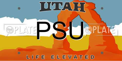 PSU Utah License Plate
