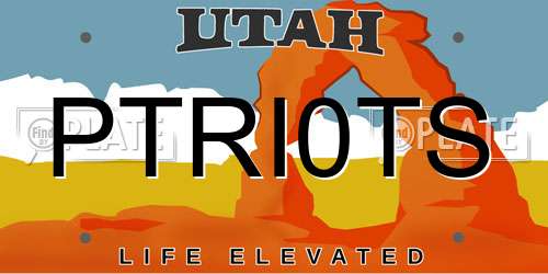 PTRI0TS Utah License Plate