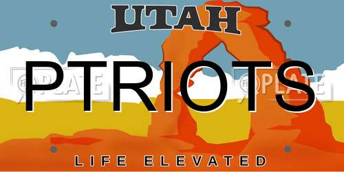 PTRIOTS Utah License Plate