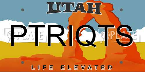 PTRIQTS Utah License Plate