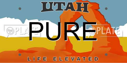 PURE Utah License Plate