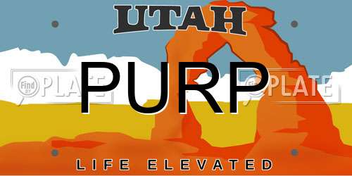 PURP Utah License Plate