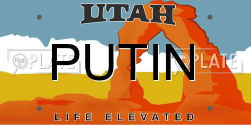 PUTIN Utah License Plate