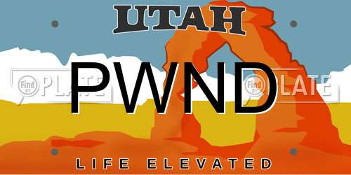 PWND Utah License Plate