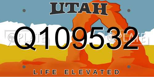 Q109532 Utah License Plate