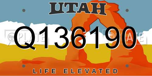 Q136190 Utah License Plate