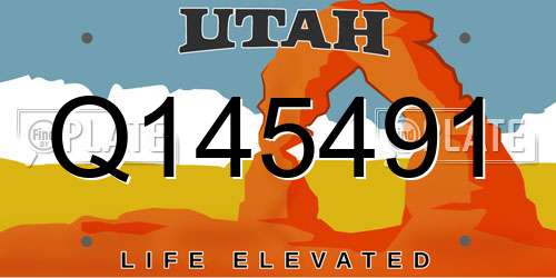 Q145491 Utah License Plate
