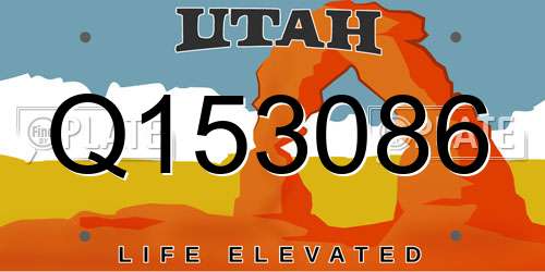 Q153086 Utah License Plate