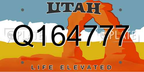 Q164777 Utah License Plate
