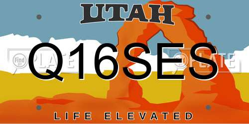 Q16SES Utah License Plate