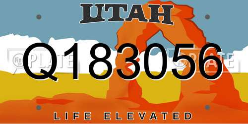 Q183056 Utah License Plate
