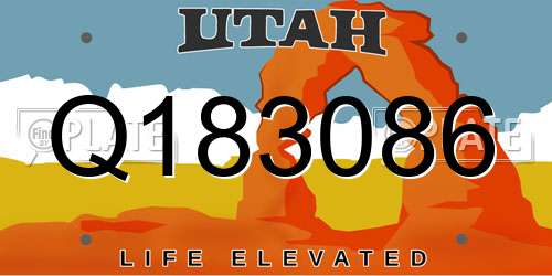 Q183086 Utah License Plate