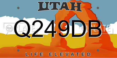 Q249DB Utah License Plate