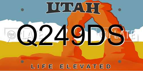 Q249DS Utah License Plate