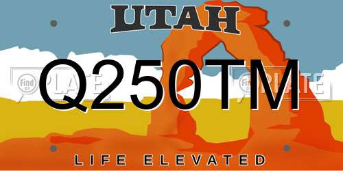 Q250TM Utah License Plate