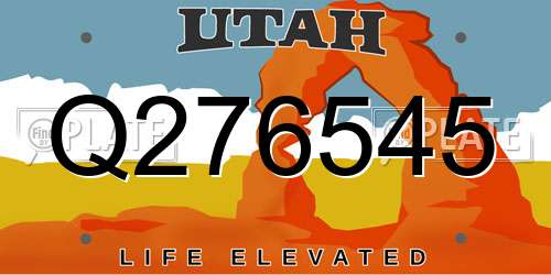 Q276545 Utah License Plate