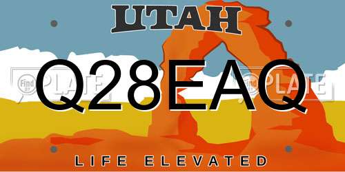 Q28EAQ Utah License Plate