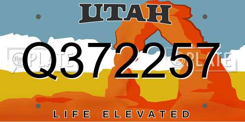 Q372257 Utah License Plate