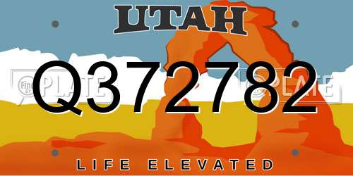 Q372782 Utah License Plate
