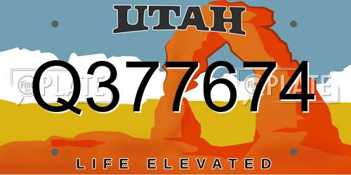 Q377674 Utah License Plate