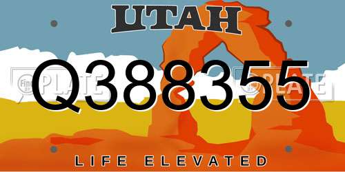 Q388355 Utah License Plate