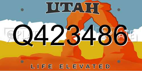 Q423486 Utah License Plate
