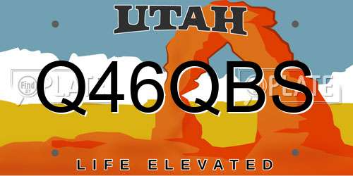 Q46QBS Utah License Plate