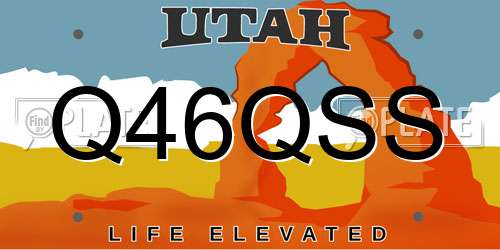 Q46QSS Utah License Plate