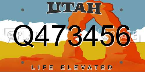 Q473456 Utah License Plate