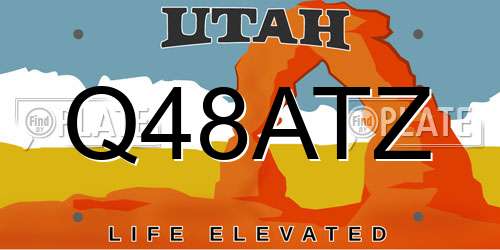 Q48ATZ Utah License Plate