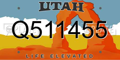 Q511455 Utah License Plate