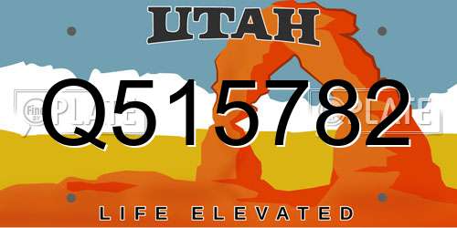 Q515782 Utah License Plate