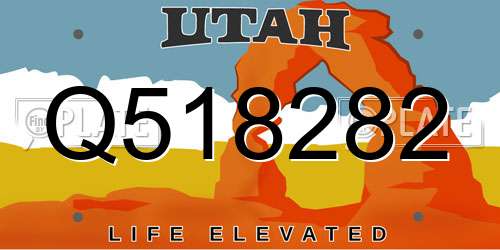 Q518282 Utah License Plate