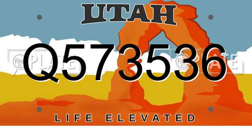 Q573536 Utah License Plate