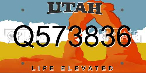 Q573836 Utah License Plate