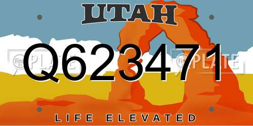 Q623471 Utah License Plate
