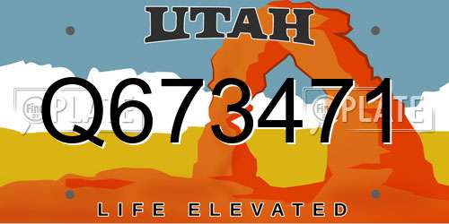Q673471 Utah License Plate