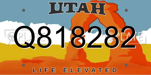 Q818282 Utah License Plate